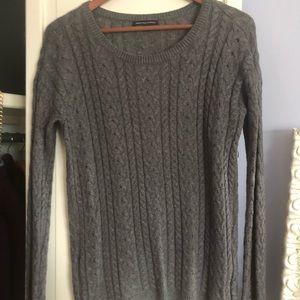 Grey Cable Knit Sweater